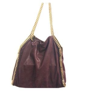 Stella McCartney Burgundy Faux Leather tote